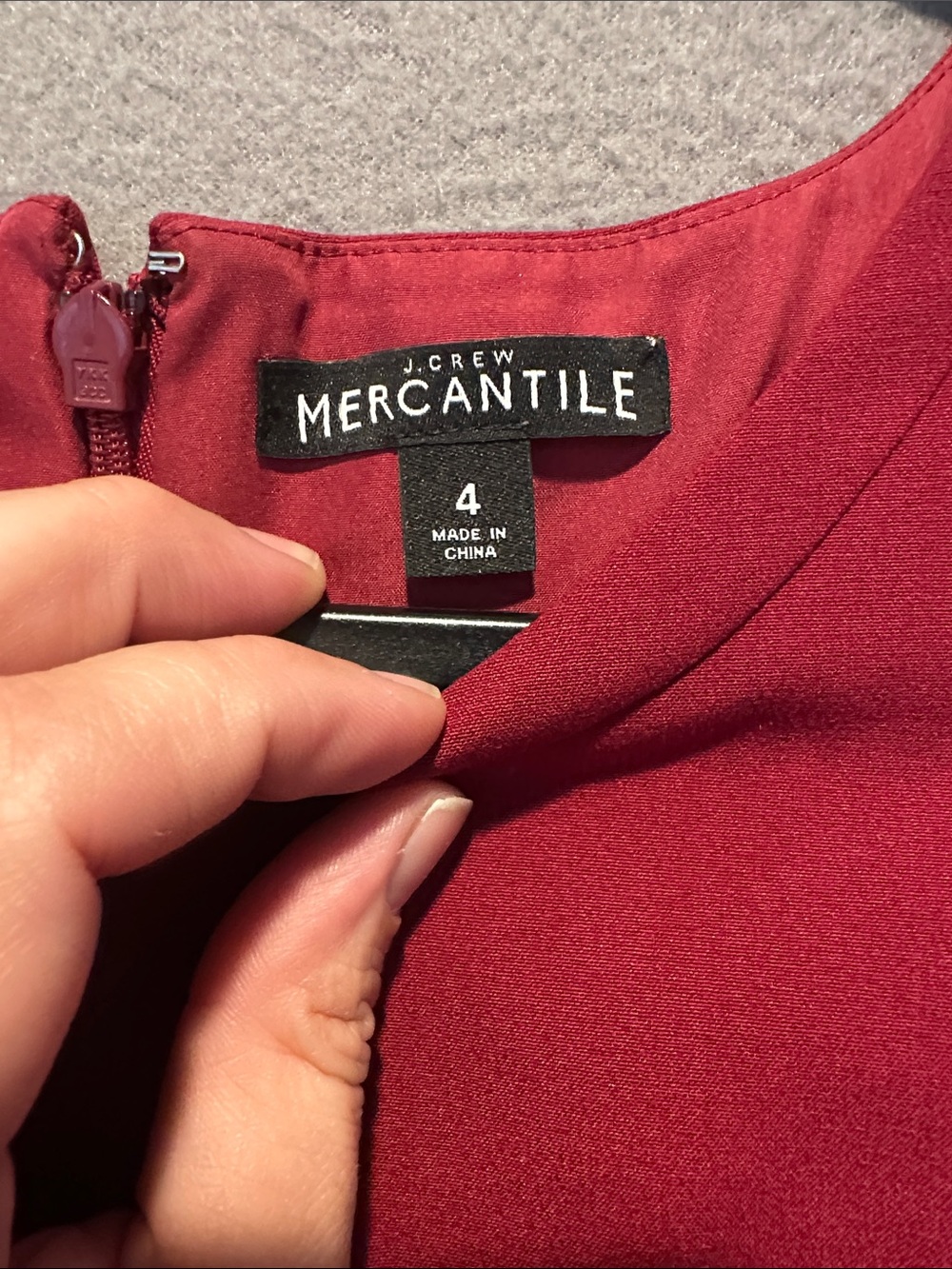 Mercantile Sleeveless Red Midi Sheath Dress with Waist Seam - Picture 2 of 4